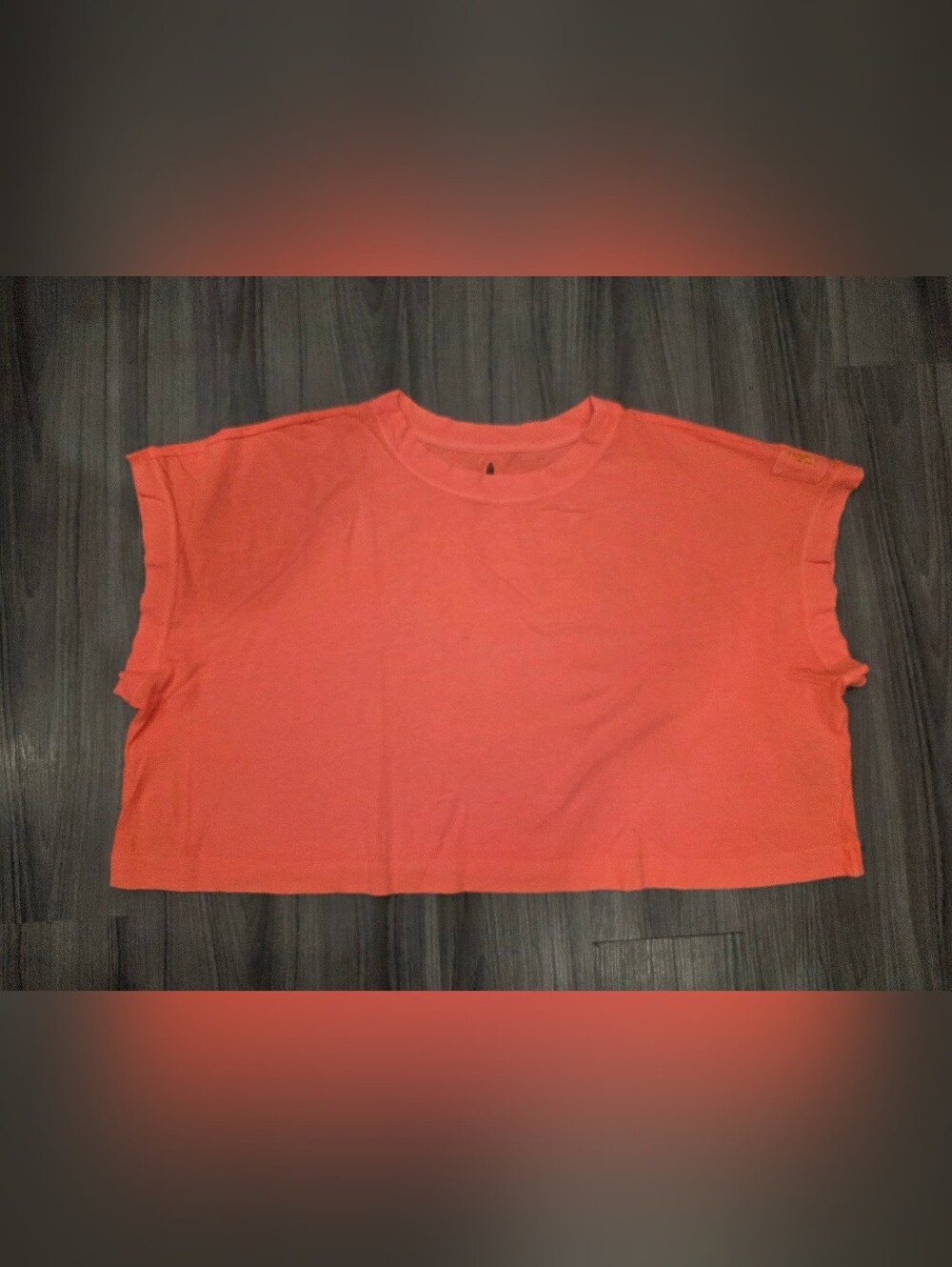 Free People Movement Women’s Cropped Boxy Tee - Coral Pink New